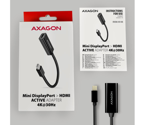 Axagon RVDM-HI14N Mini DisplayPort - HDMI adapter, 4K/30Hz - 1485477 - zdjęcie 8